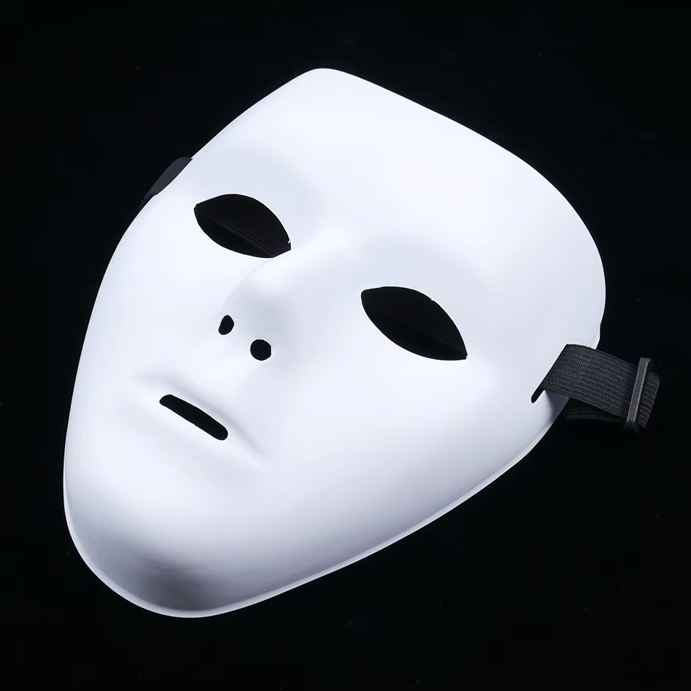 Cosplay Prop Paint - 할로윈 Pvc 화이트 페이스 마스크 힙합