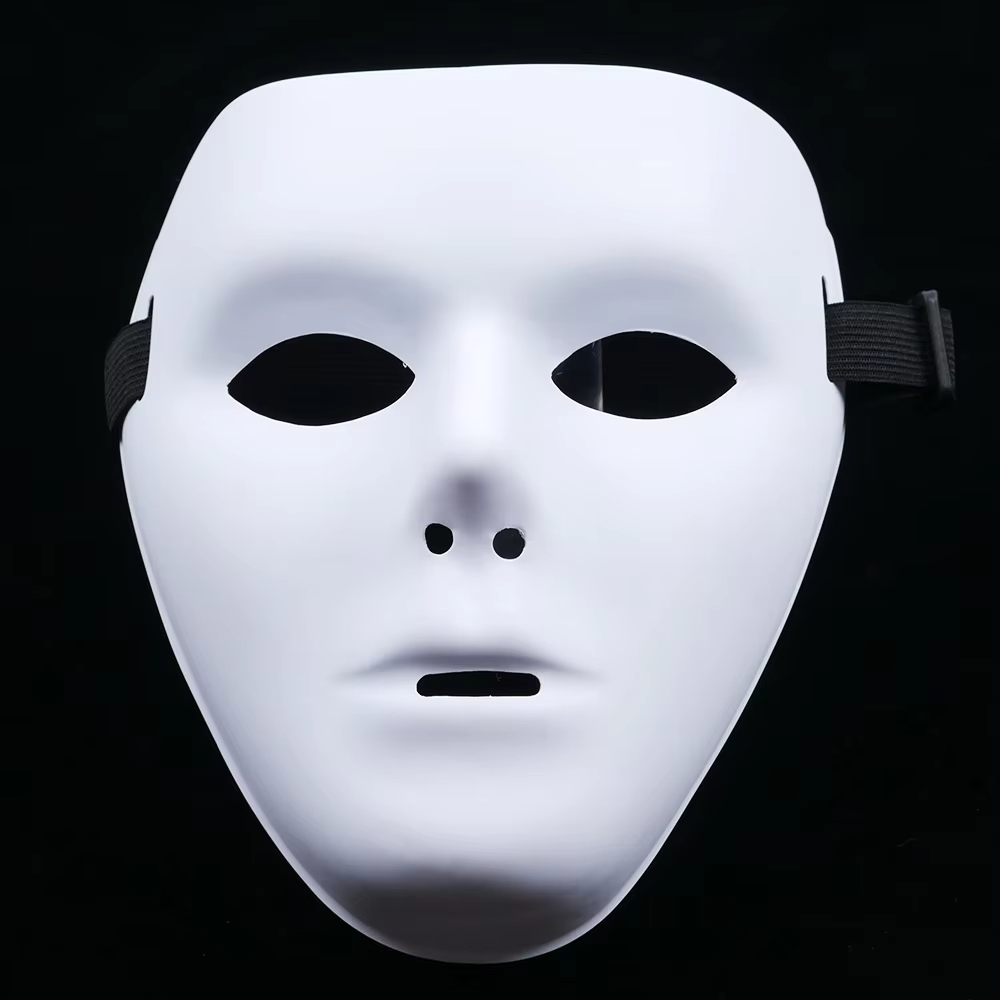할로윈 Pvc 화이트 페이스 마스크 힙합 남성과 여성의 - Cosplay Prop Paint 리뷰 및 가격