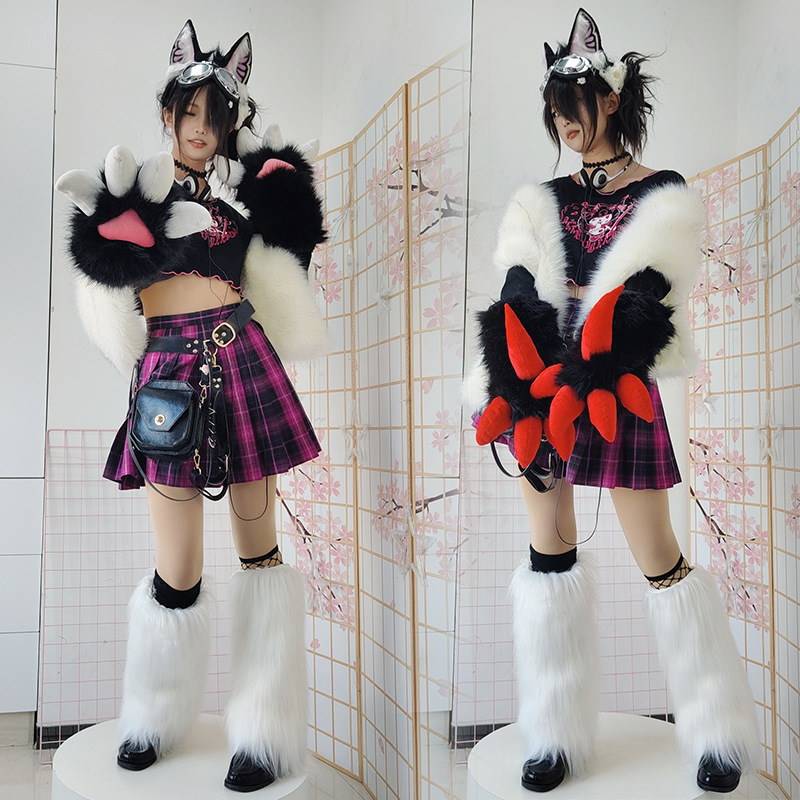 수제 퍼슈트 드래곤 클로 장갑 부드러운 플러시 퍼 소재 - Cosplay Material For Prop 리뷰 및 가격
