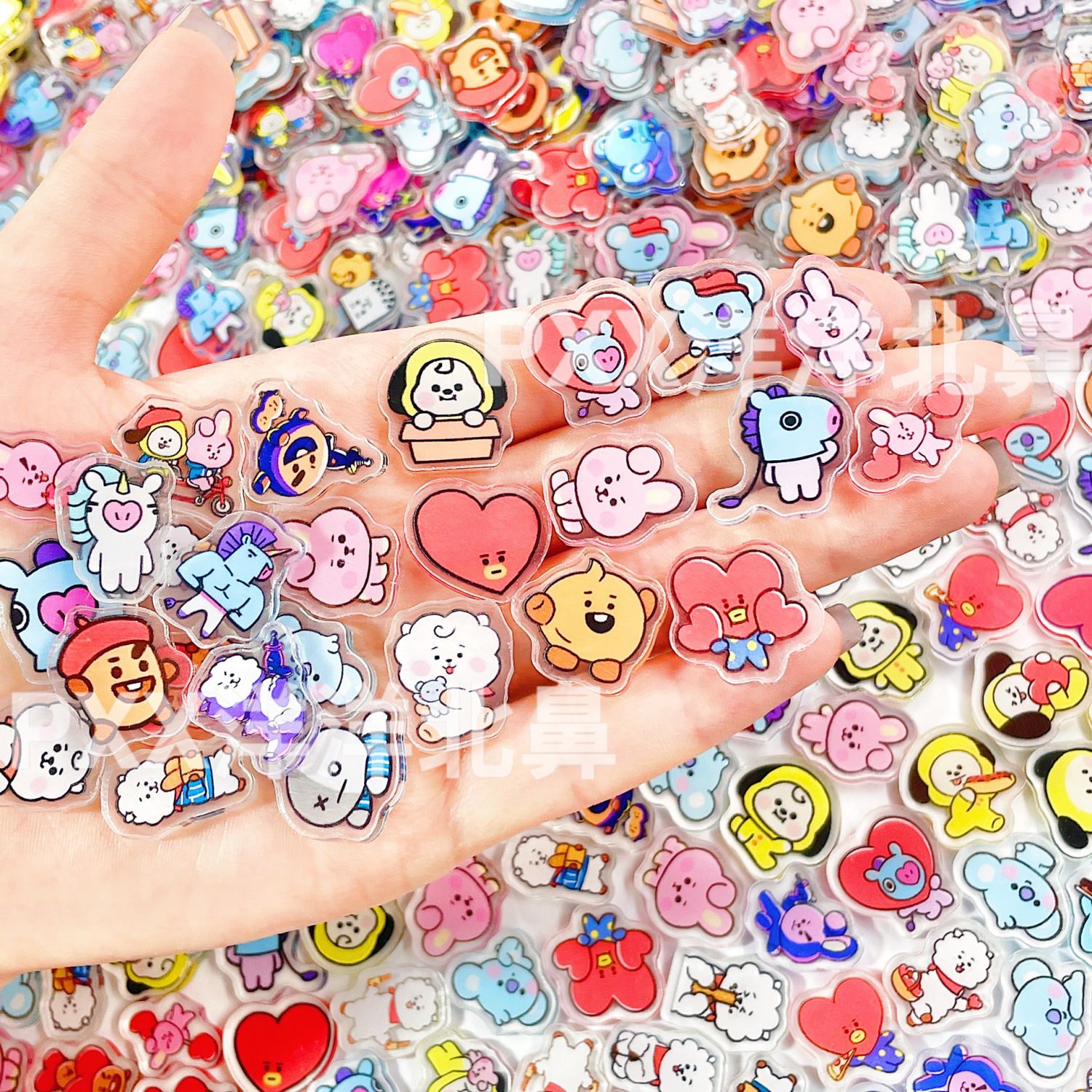 100개 BT21 BTS 단층 2cm 아크릴 조각품 주 - Cosplay Material For Prop 리뷰 및 가격