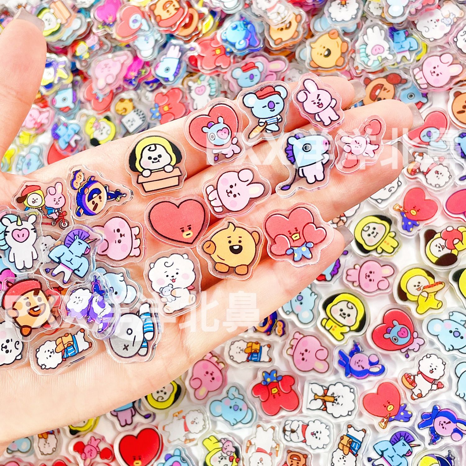 100개 BT21 BTS 단층 2cm 아크릴 조각품 주 - Cosplay Material For Prop 리뷰 및 가격