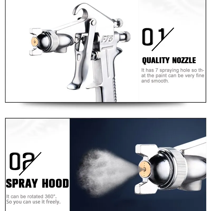 F-75 조절식 컬러 스프레이 건 (1.5mm 노즐 컵 - Metallic Spray Paint 리뷰 및 가격