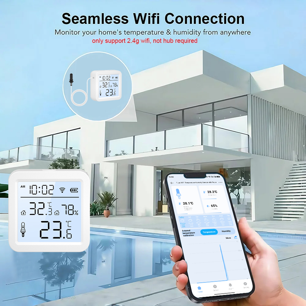 새로운 스크린 디스플레이 WiFi 온습도계 Tuya 스 - Worbla Thermoplastic 리뷰 및 가격